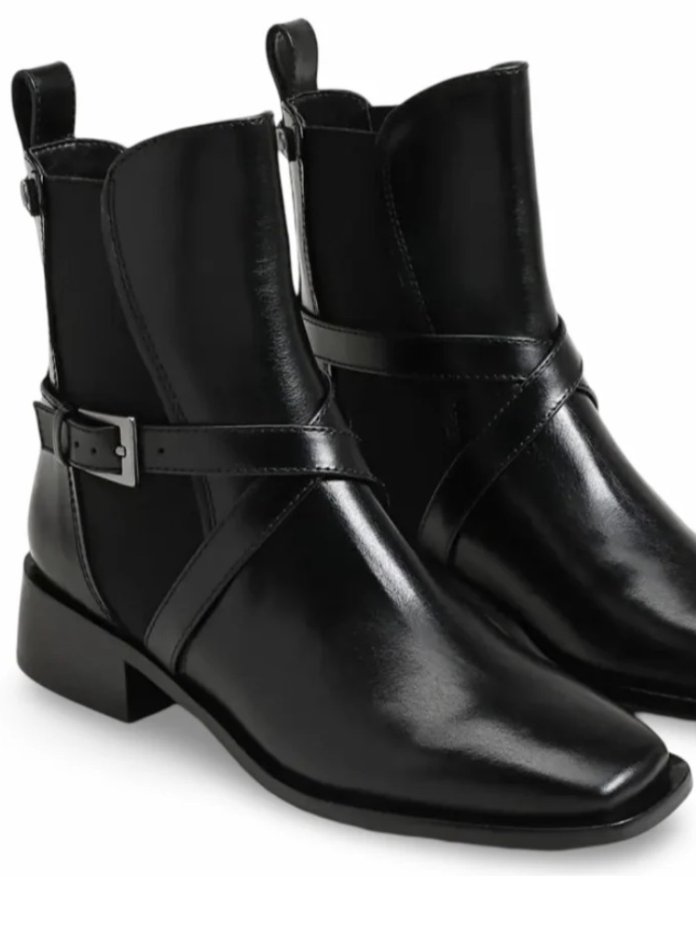 Sam Edelman Tanner 
 Black Leather Ankle Boots